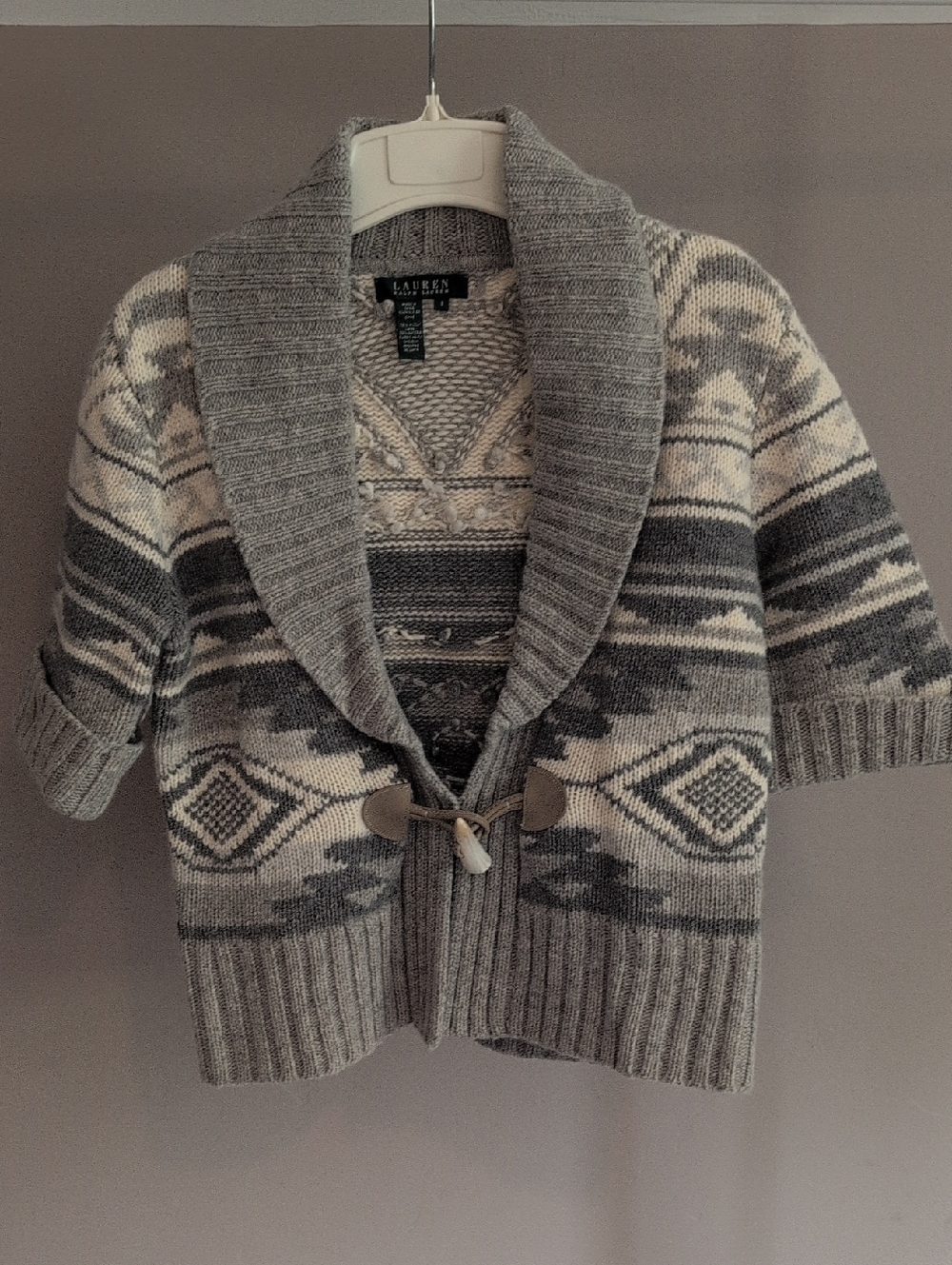 Ralph Lauren Wool And Angora Rabbit Hair Aztec Western Print Sweater